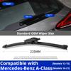 Front Rear Frameless Windshield Wiper Blade for Mercedes-Benz A200 A class Front and Rear
