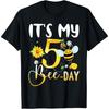It's My 5th Bee Day - 5 Years Old Birthday Party Girl Cotton Men T Shirt S