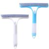 3-in-1 Multifunctional Glass Cleaning Tool with Sprayer, Plastic, for Kitchen, Toilet - Efficient Mirror and Window Scraper