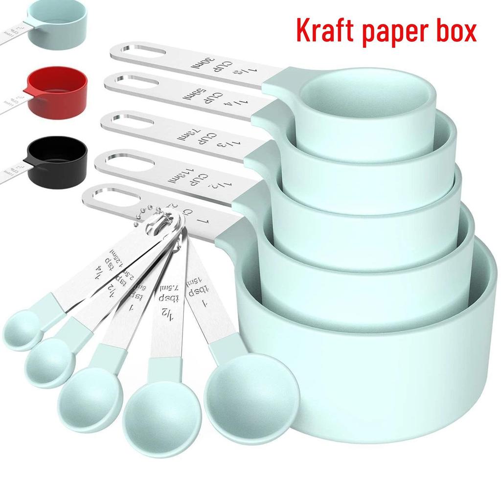 8-Piece Stainless Steel Measuring Cup & Spoon Set with Scale
