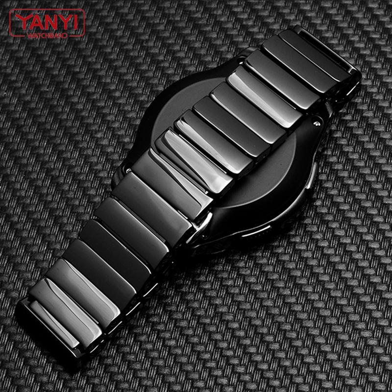Ceramic Watch Strap 16mm Bracelet Watchband 20mm 22mm for Huawei Samsung Quick Release Bar Wristwatches Band 18mm Watch Belt
