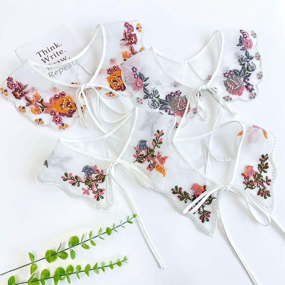

Detachable Scarf Shawl Hollow Neckwear Cute False Collar For Girls Shirt Skirts Sweater All Match Type F