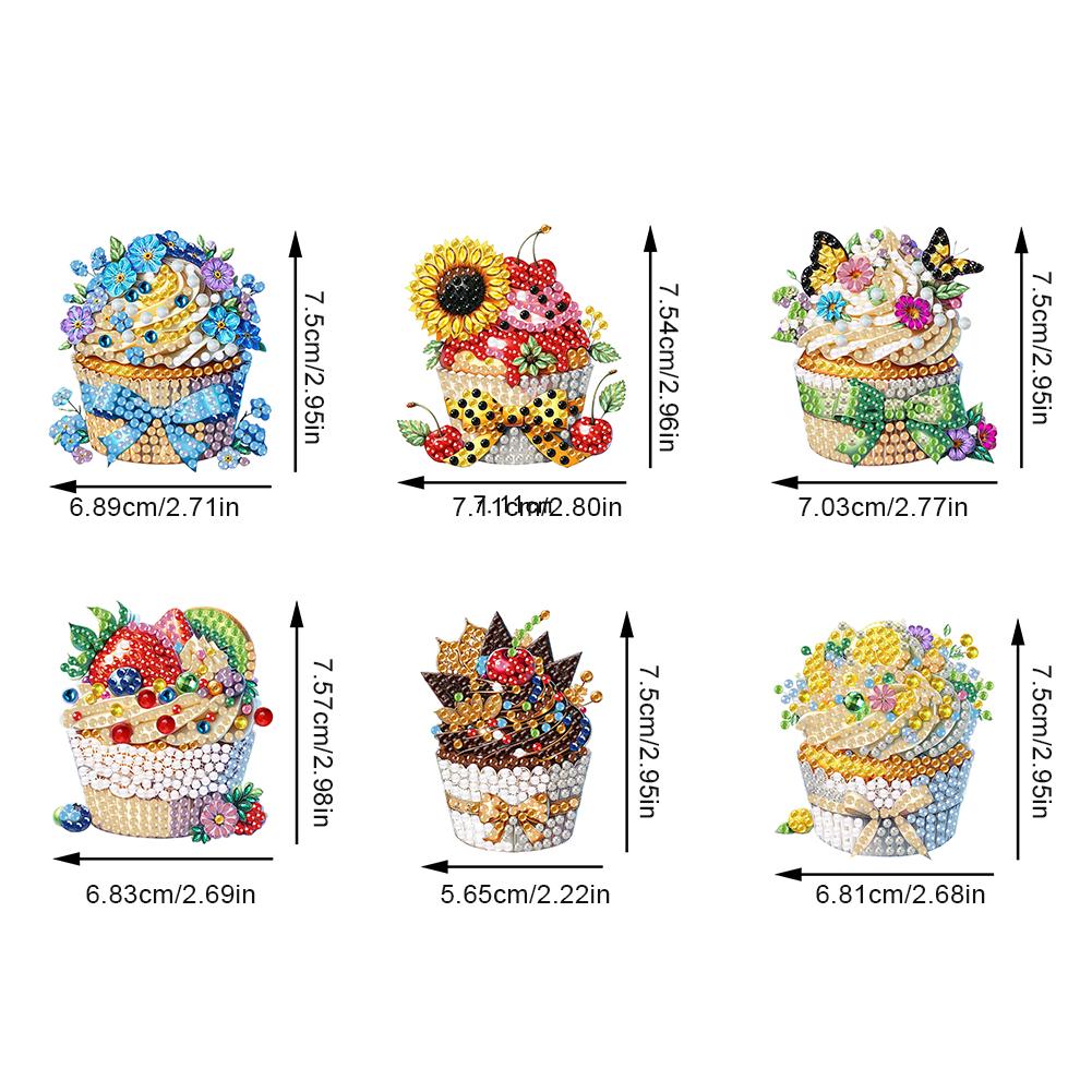 6Pcs Acrylic Special Shape Owl Fridge Stickers Diamond Art Fridge Magnet Diamond Painting Fridge Magnet for Fridge Whiteboards