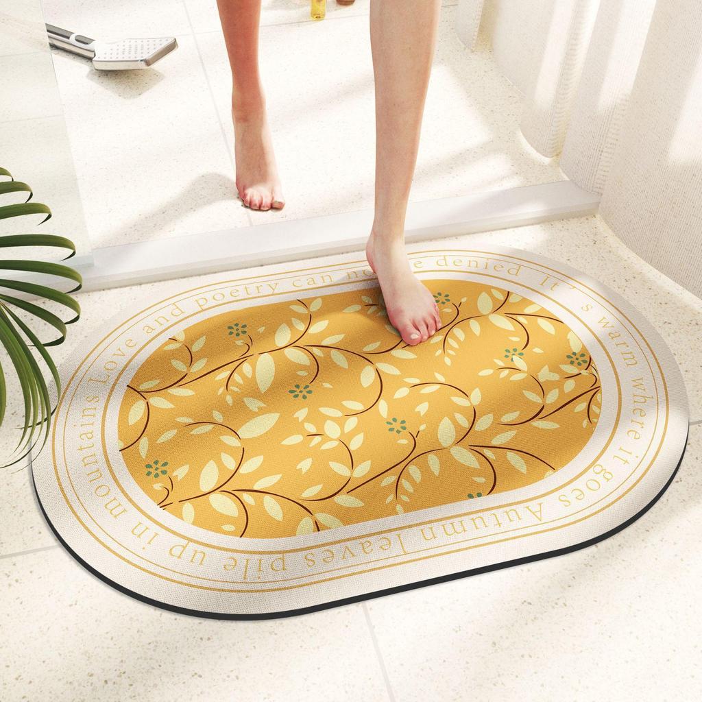 Diatomaceous Earth Non-Slip Bathroom Mat – Water Absorbent & Quick-Drying