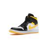 Air Jordan 1 Mid SE Beyaz Lazer Turuncu Kadın Spor Ayakkabı Siyah CV5276-107