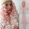 European American Wigs Women African Small Curl Long Chemical Fiber Headgear Gray Gold Partial Wig