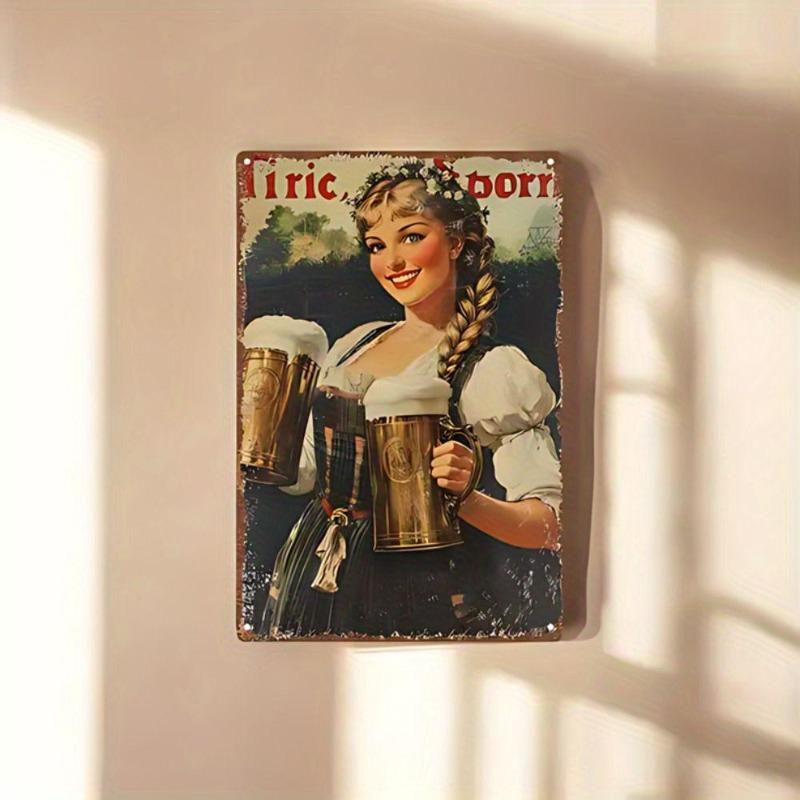 Pin-Up Girl Blechschilder, Garage Werkstatt Metalldekor 20x30cm
