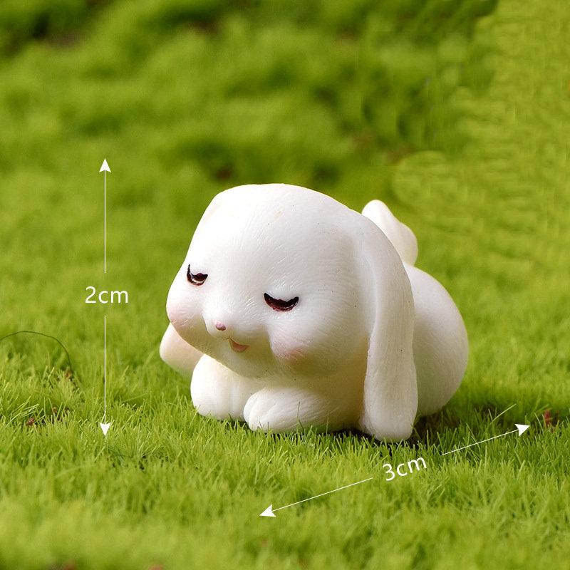 Urocza Figurka Królika z Marchewką Zwierzątko Wielkanoc Boże Narodzenie Dekoracja Domu Miniaturowy Ogród Dekoracja Tortu Akcesoria Nowoczesna Figurka Prezent