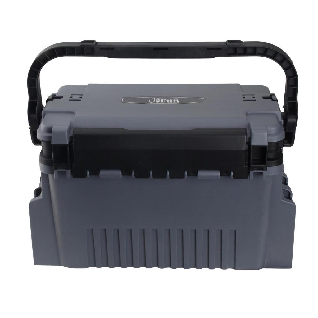 Fishing Tackle Box Set: Includes Large Capacity Storage Box, Rod Holder, Cup Holder, and Lure Storage.