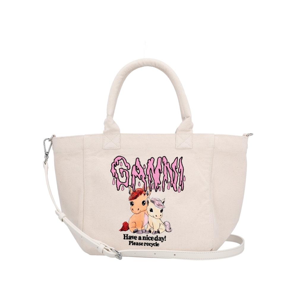 

Ganni Small Easy Shopper Tote Bag Pony Print B2110039 B2110039 135