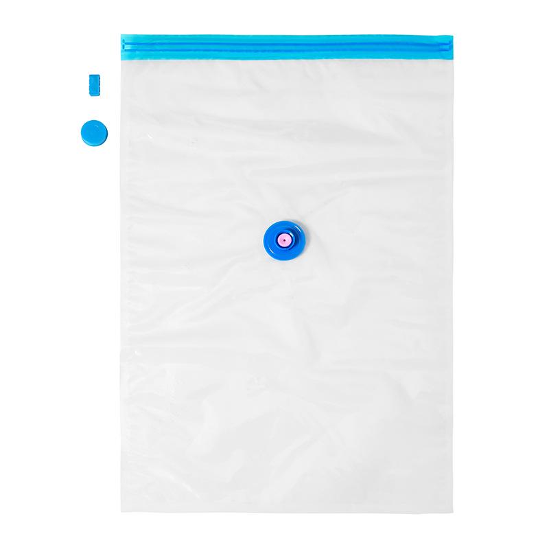 Прозрачный вакуумный мешок для хранения одежды и одеял Valve Bag 50x60 white