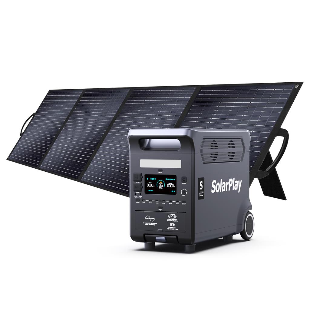 3600W 3840Wh LiFePO4 Portable Power Station with 200W Foldable Solar Panel Fast Charging Solar Generator Kit