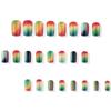 Square Press On Nail Gradient Designs Fake Nail Glues On Nail Artificial Acrylic Nail 24pcs Stick On Nail for Women