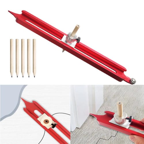 Buerjia Profile Scribing Ruler for Skirting Board Contour Gauge Measuring Shape Gauge Joinery Woodworking Tool, Durable