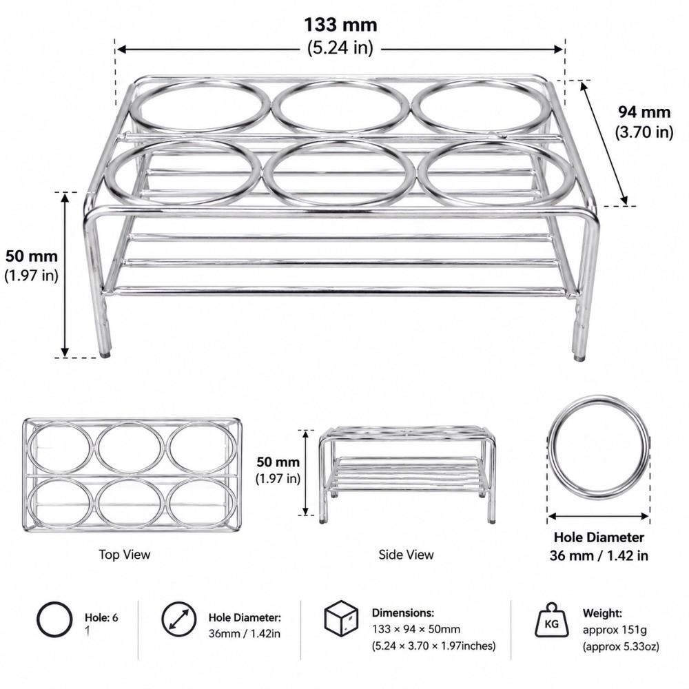 6 Holes Nichrome Wire 6 Hole Crucible Rack Double Layer Crucible Rack Sample Ashing