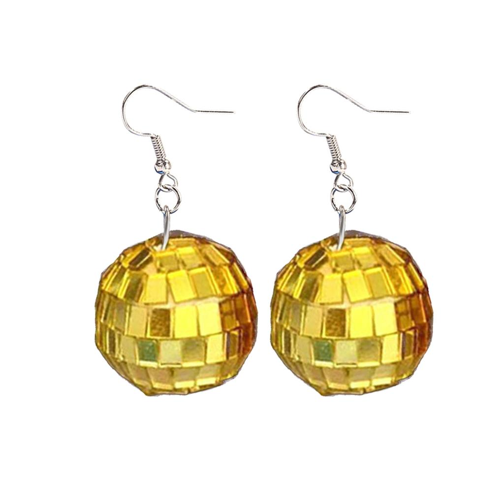 Mirror Ball Disco Ball Earrings Disco 60's 70's Ball Earrings Costume Accessory