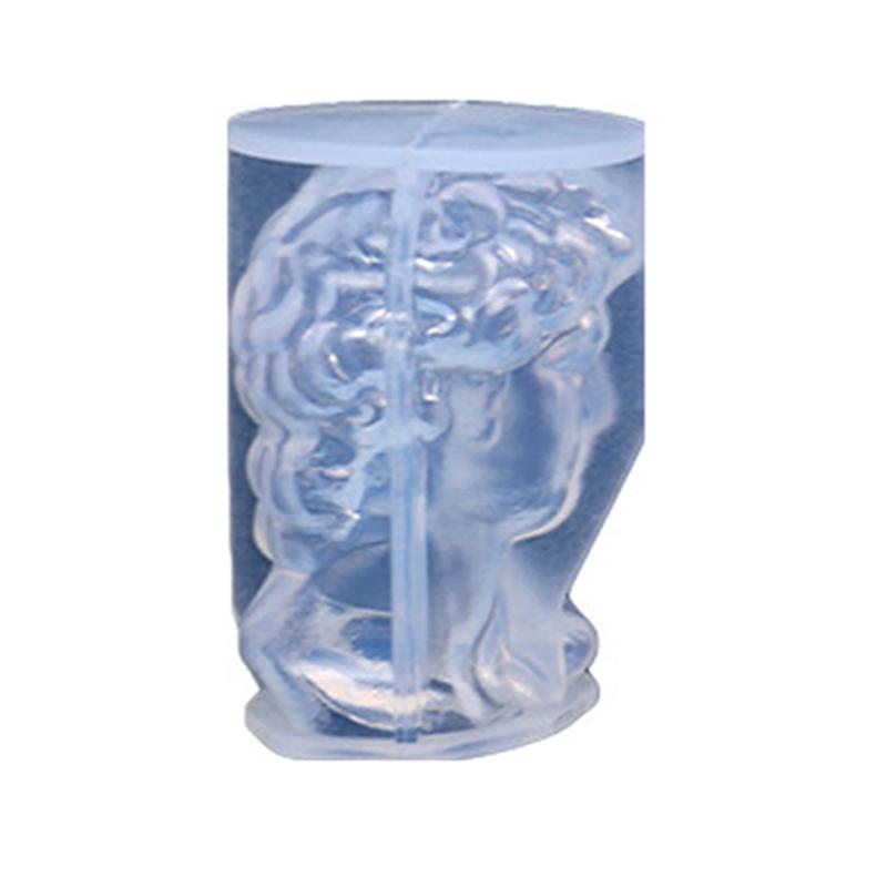 DIY David Head Silicone Candle Mold Nordic Figure Sculpture Epoxy Resin Soap Chocolate Ice Cube Mold Candle Making Home Decor