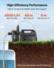 Electronic Shallow Well Jet Pump, 1300W, 4800 L/H Maximum Flow Rate, PP Garden Well Jet Pump with 8 m Suction Height, Intelligent Electronic Control,