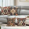 Home Decor Exquisite Ethnic Pattern Digital Print Pillow Covers Pattern Cushion Cover Suitable for Sofa Bedroom Car Pillow