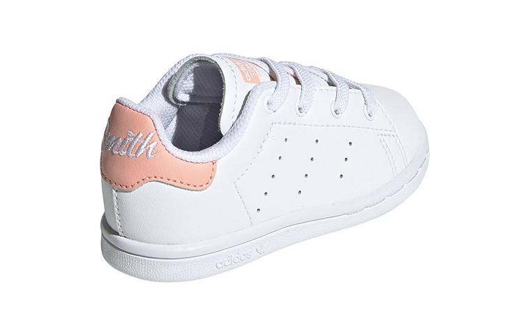adidas Originals STAN SMITH El I Slip Resistant Low Top Toddler Shoes White Pink Infant And Toddler EE7596