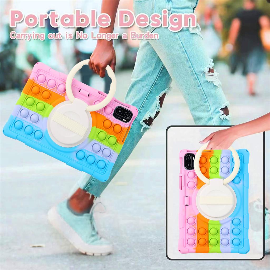 For Xiaomi Mi Pad 5 6 Pro Case Soft Bubble Silicon Kids Handle Cover For MiPad 5 Pro 2021 11 Inch Tablet Stand Case Shoulder Strap