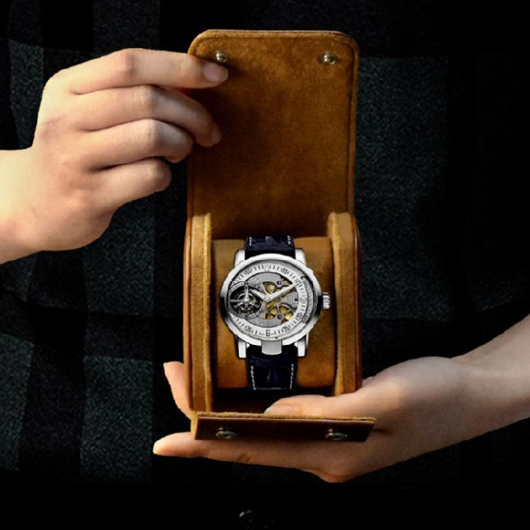 Portable Watch Box Travel Watches for Case Storage Organizer Leather for Wristwa