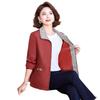 Mother's Spring & Autumn Thickened Windbreaker: Fashionable, Short Style Jacket for Middle-Aged & Elderly Women