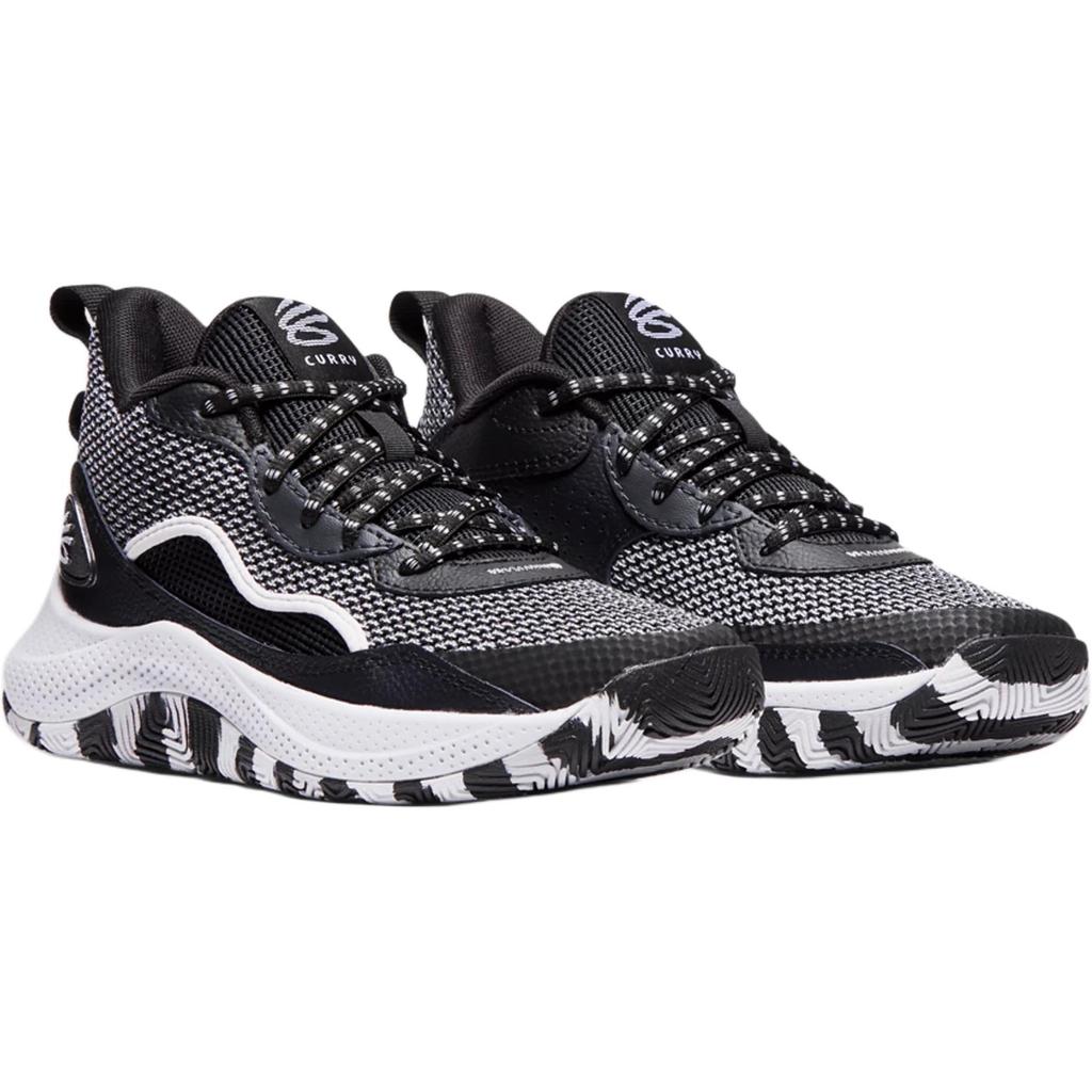 Under Armour Curry 3 Z 24 Comfortable Versatile Non-Slip Durable Mid-Top Kids Basketball Shoes Kids basketball shoes Black 3027627-002