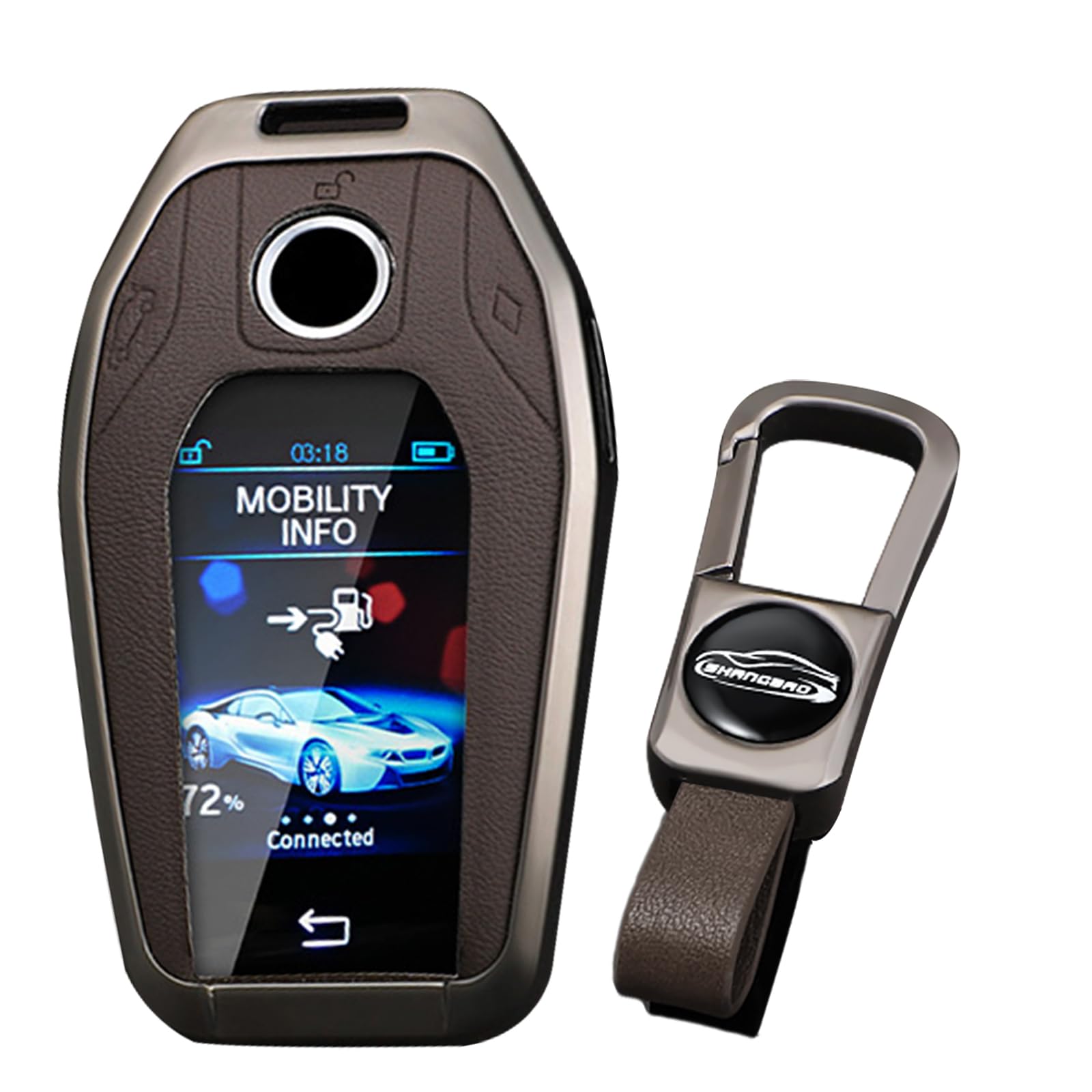 

[KUNIO] BMW Dedicated Display Key Case Key Holder Key Cover LCD Accessory For BMW коричневый