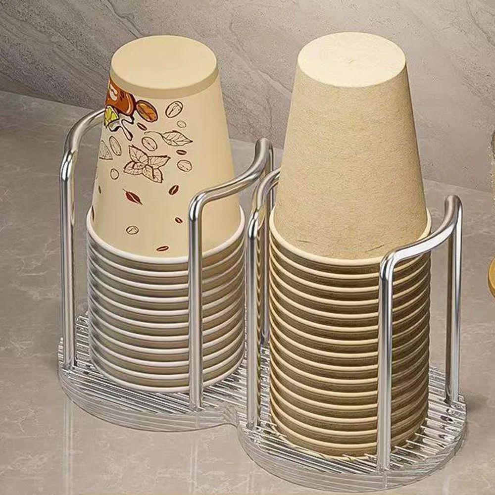 1Pcs Rack Shelf Disposable Paper Cup Holder with Longer Stick Mug Display Stand