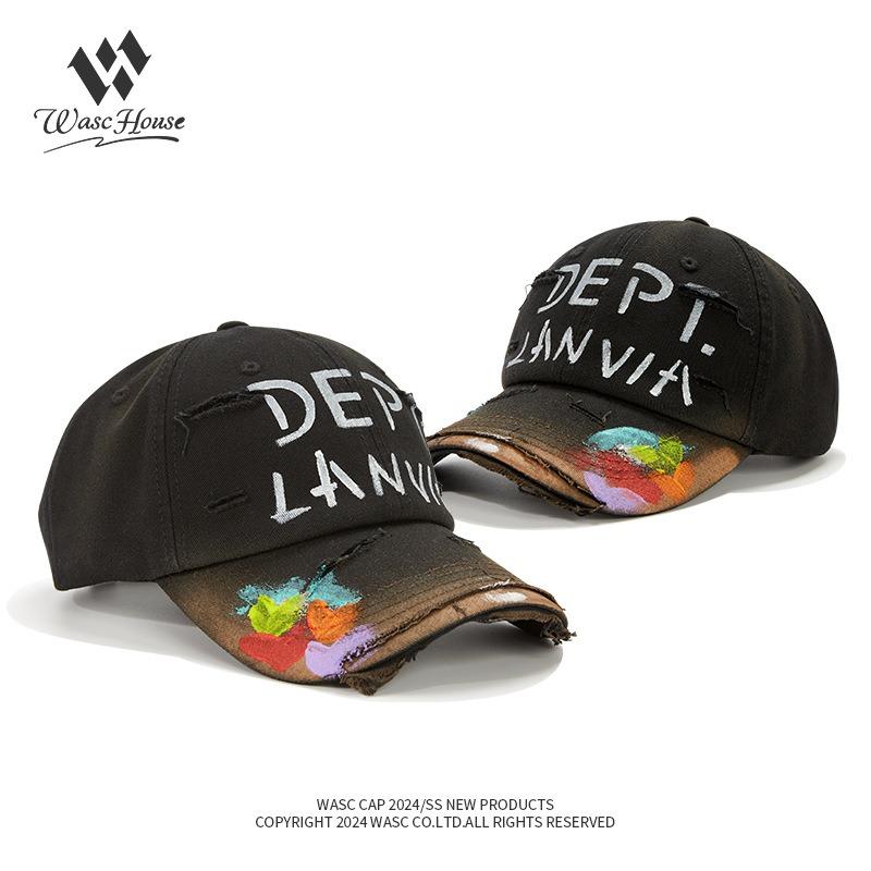 Hip Hop Ripped Street Graffiti Baseball Cap Children Semi-soft Top Couple Cap Male Tide