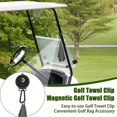 Golf Towel Magnet Clip Golf Cart Clubs Hubs Industrial Magnetic Accessory Flexible Golf Towel Holder for Men Women