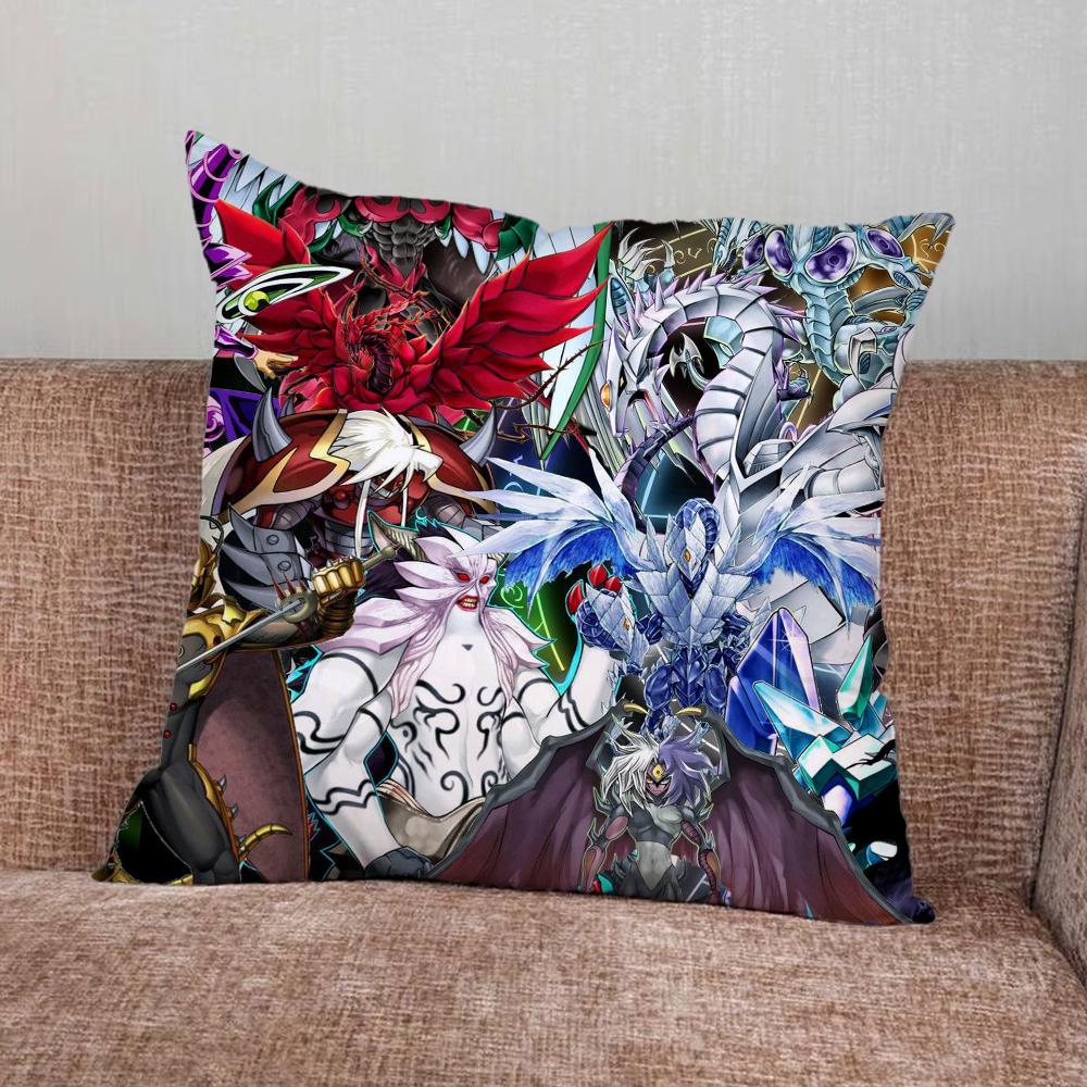 Anime Cool Yu Gi Oh Card Pillow Case For Home Bedroom Car Office Decoration Living Room Sofa Cushion Cover Suitable