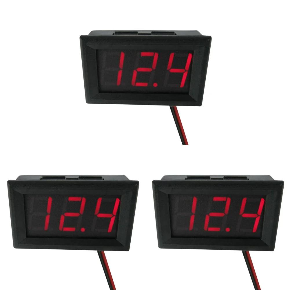 DC4.5V-30V Voltage Meter LED Display 0.56 Inch Mini Voltage Tester Voltage Panel Meter for 6V 12V Electromobile Motorcycle Car