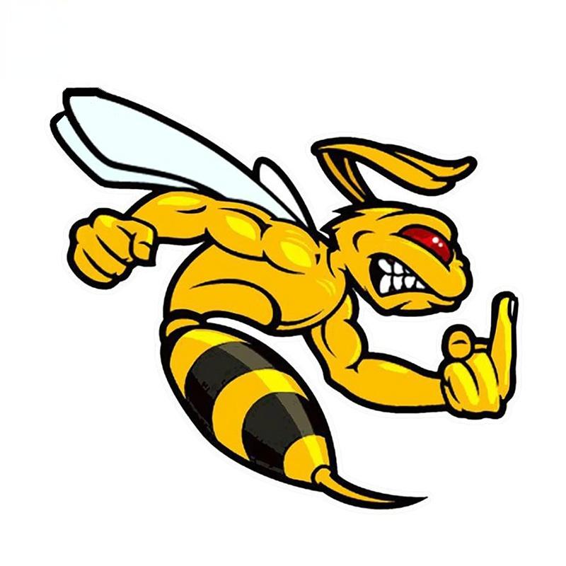 

Автомобильные наклейки Angry Bee, виниловые наклейки, наклейки на мотоцикл, украшения, аксессуары, водостойкий солнцезащитный чехол, царапины, несколько