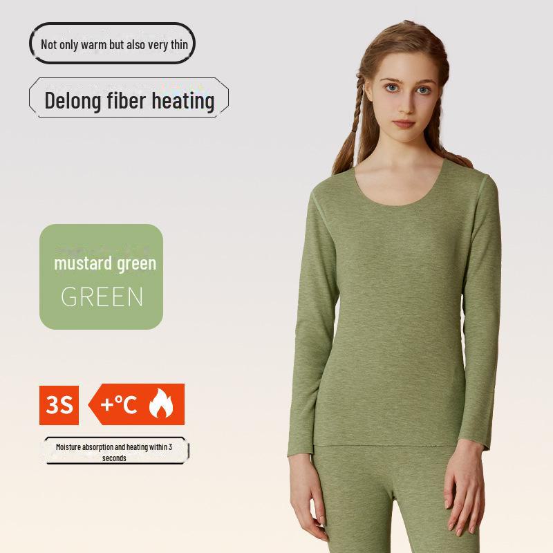 Antibakterielles Woll-Seiden-Samt-Thermo-Unterwäsche-Set für Herren & Damen - Nahtlose Heizung für Herbst & Winter