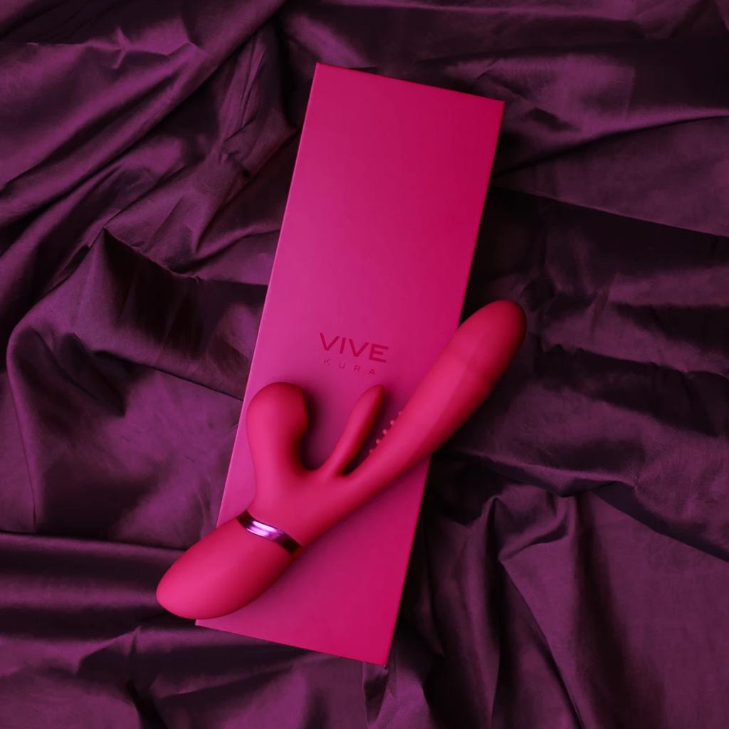 Vive - G-spot Vibrator with Fluttering Tongue and Pulse Wave Stimulator Kura