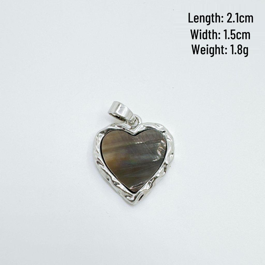 Elegant Mother-of-Pearl Heart Pendant Necklace with Copper-Plated Real Gold, High-Quality and Color-Retaining Jewelry Charm.