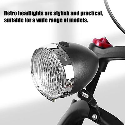 Bicycle Light Front Headlight for Bike Retro Bright 3-Led Headlamp Waterproof for Night Riding Boys Women Kids Girls Scooter