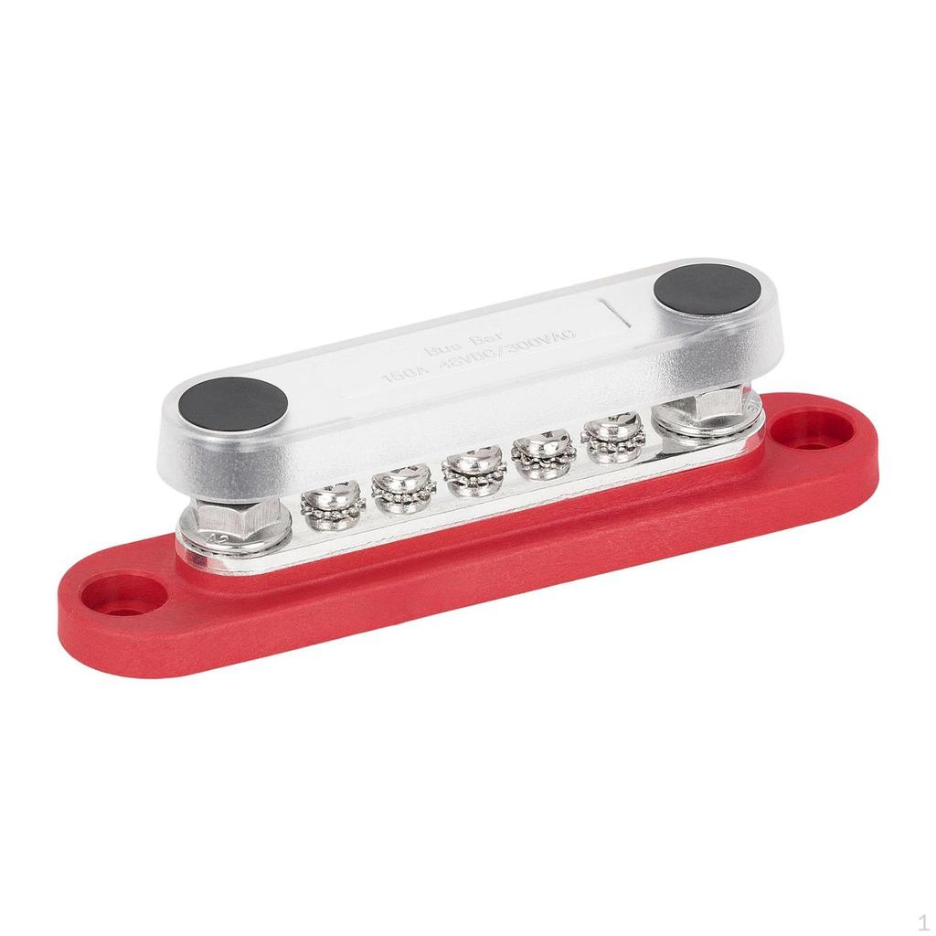 150A Power Distribution x M4 Screw Terminals 48V Copper Busbar Easy to Use Portable for Marine