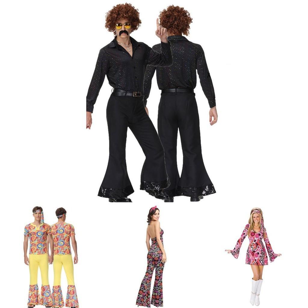 Ice Silk 70s Women's Hippie Costume Set Feel Comfortable And Look Fabulous!