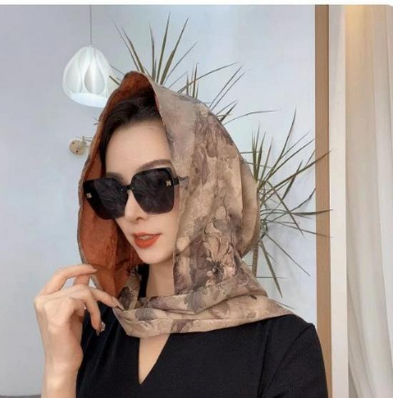 Damen Kapuzenschal aus Seide: Frühlings-/Sommer-Sonnenschutz-Schal, Multifunktionales und vielseitiges Stirnband-Hut