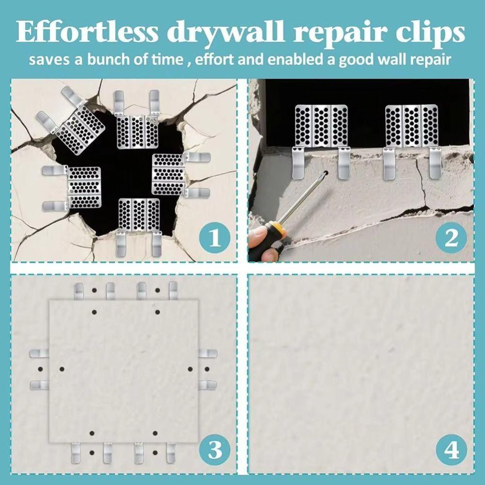 1/2 Inch Wall Repair Clips Strong Metal Metal Backing Clips Wall Patch Kit Wall Repair