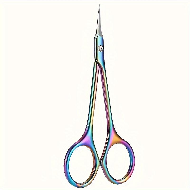 Stainless Steel Curved Tip Thin Blade Cuticle Scissors Nail Clippers Trimmer Manicure Tools Eyebrow Tools Dead Skin Remover