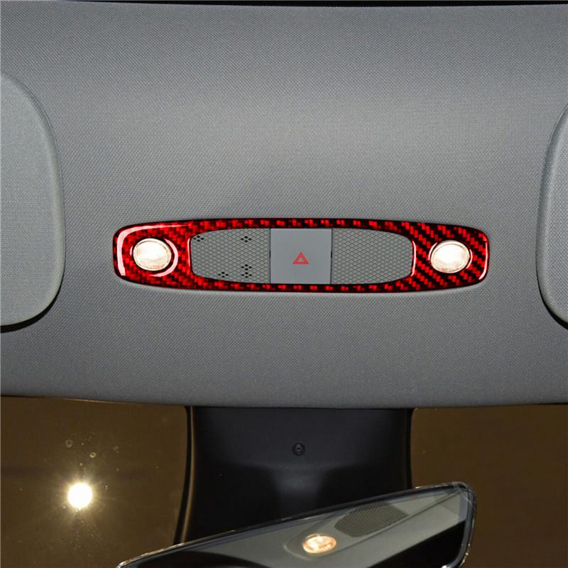 Carbon Fiber Car Interior Headlight Switch Panel Frame Trim Sticker For Tesla Model Y 3 2017-2025 Auto Styling Accessories
