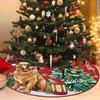 40-90cm Christmas Tree Skirt White Snowflake Xmas Tree Skirt Christmas Tree Decorative Base Carpet New Year Navidad Party Decor