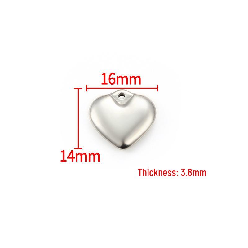 Stainless Steel Heart Lock Pendant for DIY Necklaces & Bracelets - Couple's Fashion Accessory