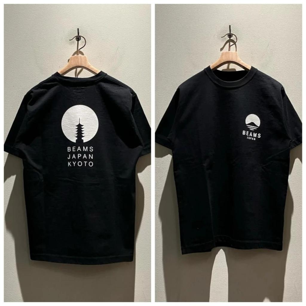 BEAMS JAPAN KYOTO PRINT T-SHIRTS Mt. Fuji 25SS Short-sleeved T-shirt with Small Red Rope Sevenfold Short Sleeve Tee Shirt