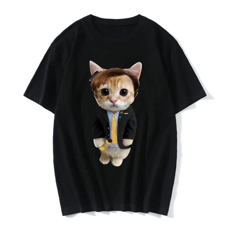 Funny Cat Print Women Casual T-Shirt Women Men Summer Harajuku T Shirts Girl Boy Casual Fashion Clothes