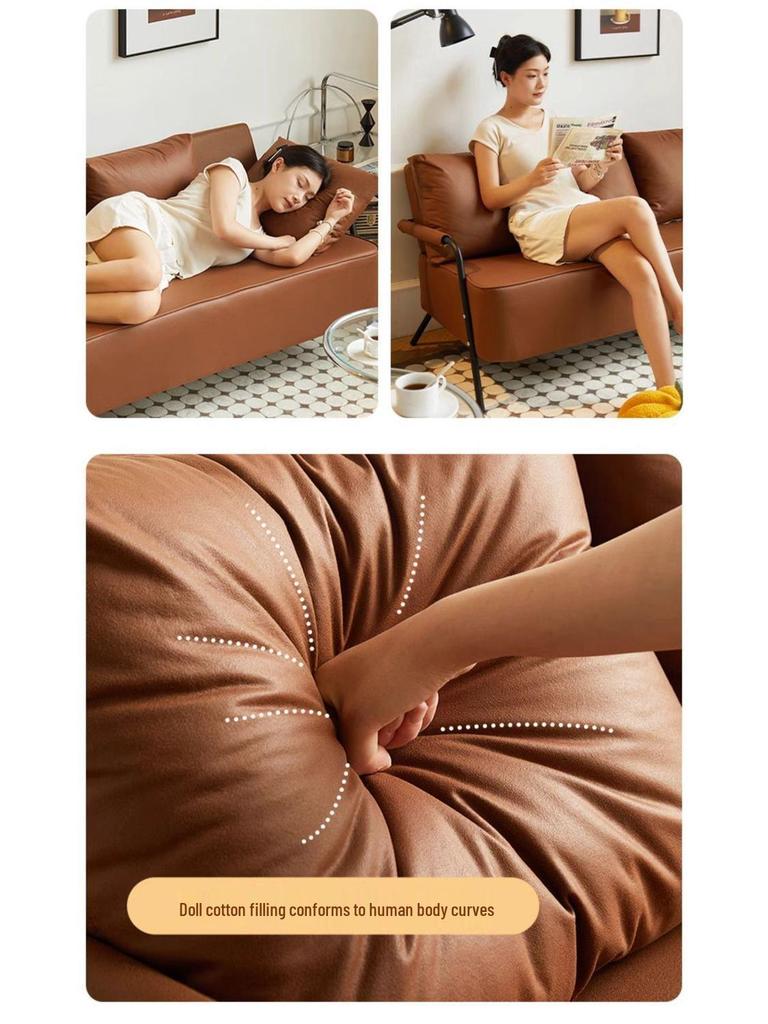 2024 Tofu Block Straight Row Sofa for Small Apartments & Rental Homes